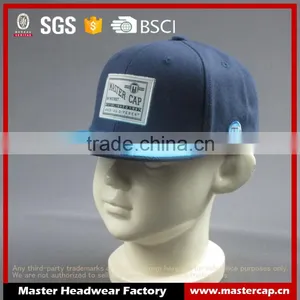 Custom High Quality 6- Panel Snapback Hat With Woven Badge thumbnail-1