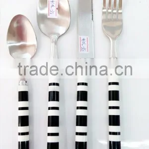 Colorful Plastic Handle Stainless Steel Cutlery Set thumbnail-1