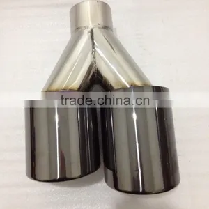 Most Popular Black Titanium Coated Universal Exhaust Tips/muffler Pipes thumbnail-2
