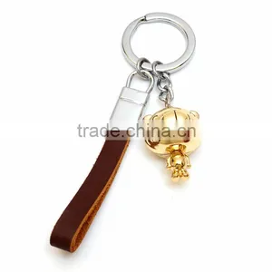 Custom Colorful Metal & Leather Car Keyring thumbnail-1