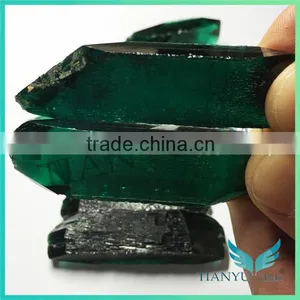 Wholesale Blue Emerald Stone Bulk Gemstone /rough Cut Synthetic Russian Emerald Price per Carat thumbnail-1