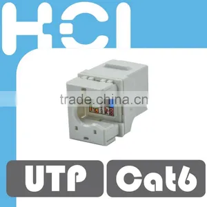 Cat6 UL 180 Degree Unshielded UTP Dual IDC Modular Keystone Jack With Shutter thumbnail-3