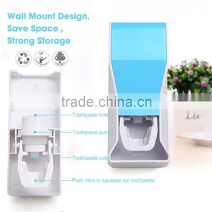 Plastic Material and Stocked,Automatic,Eco-Friendly Feature Automatic Toothpaste Dispenser Toothbrush Holder thumbnail-3