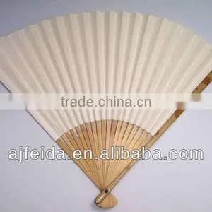 Custom Japanese Fan White Bamboo Wedding Fan thumbnail-1