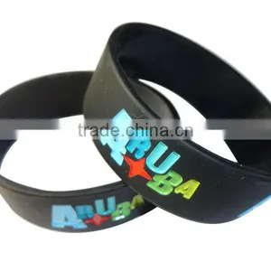 Vogue Unisex Peace Silicone Black Bracelets Own Designer Bracelets thumbnail-1