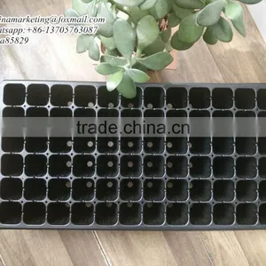 90mm Deep 72 Cells Black PS Plastic Plug Forest Nursery Seedling Planting Tray Multiple Use thumbnail-2