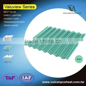 Plastic Polycarbonate Solid / Corrugated Sheets (Valuview Green Series) thumbnail-1