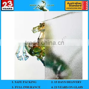 3-8mm 4mm Clear Diamond Patterned Figured Glass thumbnail-1