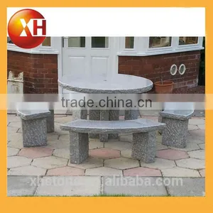 Garden Oval Granite Top Dining Table for Park Furniture thumbnail-1
