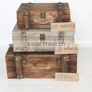 Professional Factory Home Organization Storage Antique Art Minds Wood Box thumbnail-6