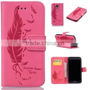 Embossed Leather Phone Case,PU Leather Phone Shell,flip Foldable Case for Samsung s5 thumbnail-1