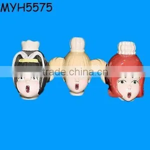 Ceramic Girl Head Flower Vases thumbnail-1