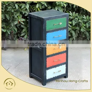 Tall Thin Wood Drawer Cabinet Storage thumbnail-3