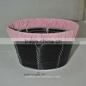 Handmade Woven Plastic Flower Pot thumbnail-1