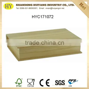 Custom Cheap Book Shape Wooden Packaging Box Wholesale thumbnail-1