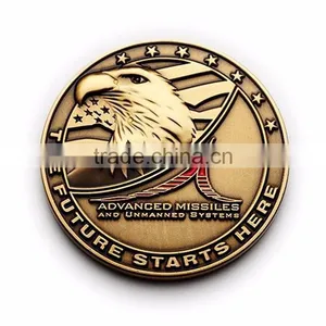 Custom Vintage Golden Coins Eagle Medallion Wholesale thumbnail-2