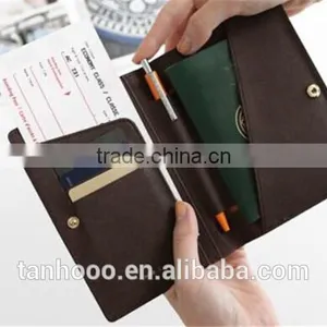 Handmade Travel Ticket Bag,Personalized Passport Holder ,Passport Cover With Pen Holder thumbnail-1