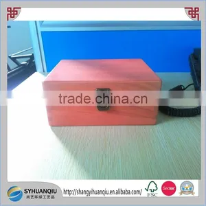 Solid Wood Material and Brown Painting Wooden Gift Box thumbnail-1