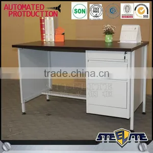 High Tech Executive Office Desk Computer Table With Bookshelf Office Boss Table thumbnail-3