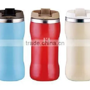 350ml/400ml/450ml Stainless Steel Inner Plastic Outer Steel Double Layer Cup thumbnail-4