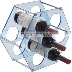 Clear Acrylic Wine Bottle Holder for Hotel/resturant/bar/home thumbnail-5