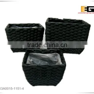 Plastic/PE Rattan Square With Liner Flower Planter thumbnail-1