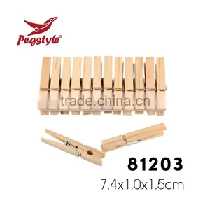 High Quality Laundry Products Natural Birch Peg Wooden Clothes Clip thumbnail-1