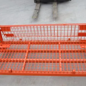 Rolling Metal Storage Wire Mesh Container For Supermarket thumbnail-1