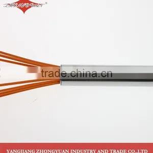 3 Pieces Stainless Steel Handle Silicone Coated Egg Whisk thumbnail-6
