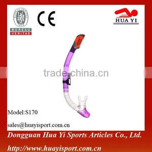 New Design Silicone Dry Top Diving Snorkel China Breath Snorkel thumbnail-1