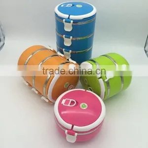 Round Shape Stainless Steel Takeaway Food Container With Handle thumbnail-5