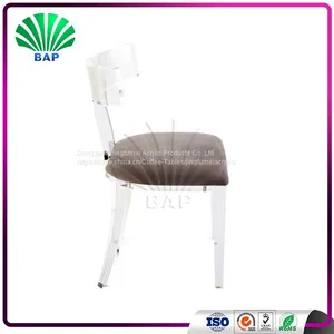 Hot Selling Acrylic Dining Chair Lucite Clear Chair Soft Cushion Dining Chair thumbnail-2