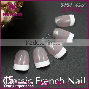 Colorful Press Stick on Artificial French Nails With Glue thumbnail-6