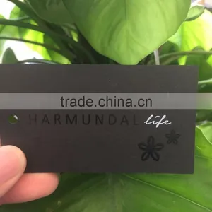 2016 Custom Garments Black Cardboard Paper Spot UV Logo Hang Tags thumbnail-6