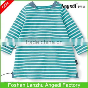 Children Wear Girls Cotton Interlock Long Sleeve Striped t Shirt thumbnail-1