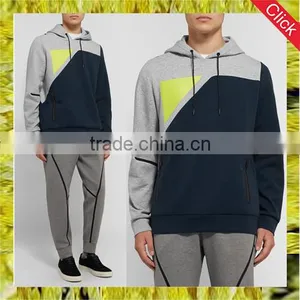 Custom Best Quality Plain Sport Hoodie Patchwork Pull Over Jersey Hoodies and Sweatshirts thumbnail-1