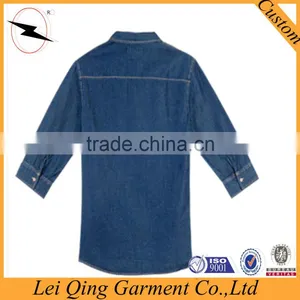 Fashion Long Sleeve Man Denim Shirt 2015 thumbnail-5