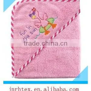 Eco-friendly100%Cotton Terry Embroidered Hooded Baby Towels thumbnail-1