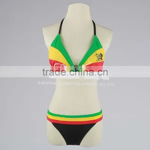 Swimwear & Beachwear OEM Wholesale High Waist Fashion Bikini Swimwear thumbnail-5