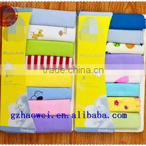 High Quality 100% Cotton Wash Muslin Newborn Wash Cloth Hankerchief Face Towel thumbnail-1