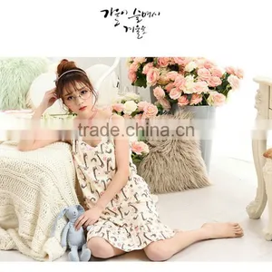Ms Summer New Cotton Condole Belt Vest Skirt Pajamas in Nightgown Camisole Leisurewear Han Edition Dress Sexy thumbnail-3