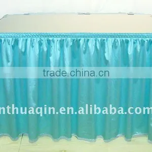 Satin Table Skirting Elegant Table Skirting Table Skirts for Wedding thumbnail-1
