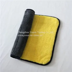 Hot Sale Gray + Yellow Super Absorption Car Cleaning Towel thumbnail-4