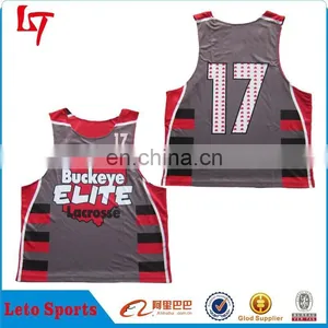 Top Quality Selling Lacrosse Jersey/Custom Design Lacrosse Tops Pinnies thumbnail-3