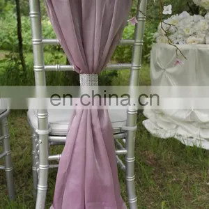Popular Wedding Party Decoration Chiffon Chair Sash thumbnail-3