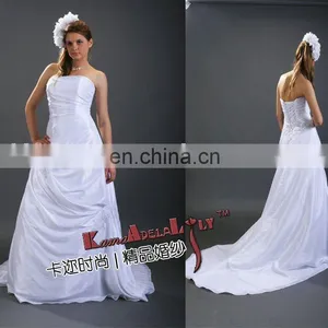 EB262 Backless Princess Nude Wedding Dress Mermaid Wedding Gown thumbnail-1