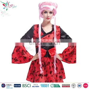 Hot Sale Cosplay Party Synthetic Fibre Pink Blue Ponytail Wig thumbnail-3