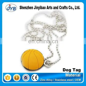 Basketball Shape Metal Accessory Chain Hang Dog Tag thumbnail-1