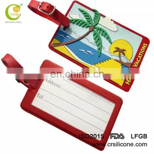 Custom Made Embossed Silicone Luggage Tag/name Baggage Tag With Brand Logo thumbnail-1