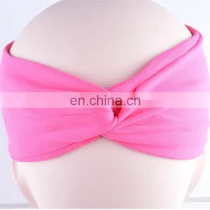 Promotional Moisture Wicking Pink Cosmetics Fabric Yoga Headbands For Girls thumbnail-2